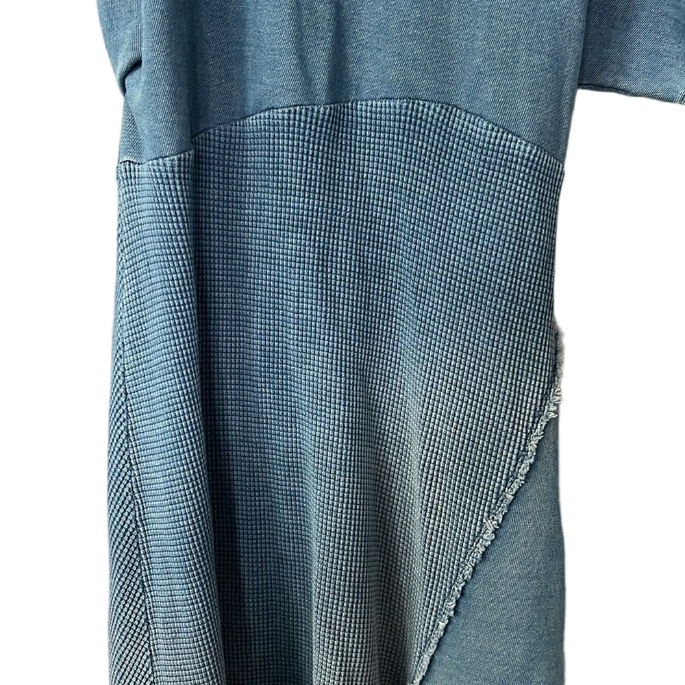 Atlein Asymmetrical Blue Knit Dress Architectural Minimalist Blue size small - Picture 5 of 13